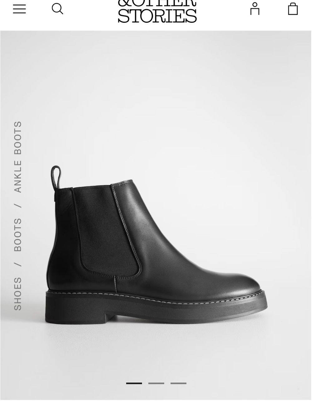 & Other Stories leather chelsea boot sz 8/38